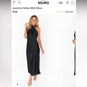 Show Me Your MUMU Jasmine Halter Midi Dress